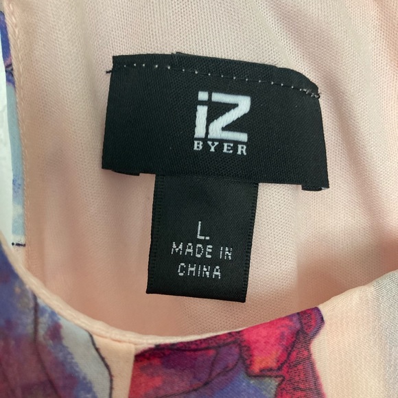 Pink and Purple Floral Dress with Belt - Picture 5 of 5